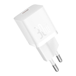 Mini ładowarka sieciowa Baseus GaN5  30W (biała)