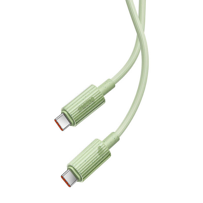 Kabel szybko ładujący Baseus USB-C do USB-C Habitat Series 100W, 1m (zielony)