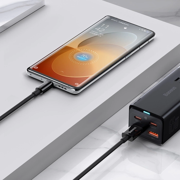 [PO ZWROCIE] Baseus Superior Series kabel SUPERVOOC USB-A do USB-C 65W 1m czarny
