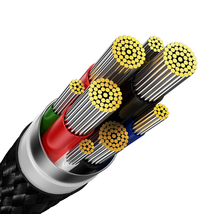 Baseus Glimmer Series kabel z szybkim ładowaniem USB-C 480Mb/s PD 100W 2m czarny