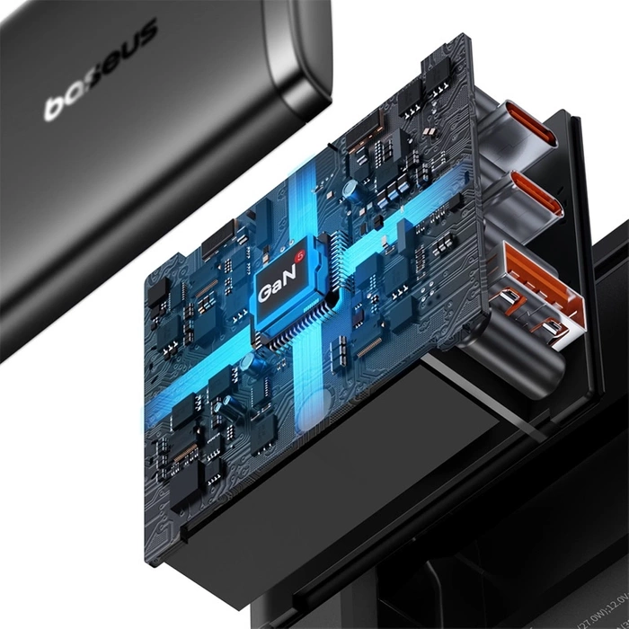 Ładowarka sieciowa Baseus OS-Cube Pro 2 x USB-C + USB, 65W (czarna)