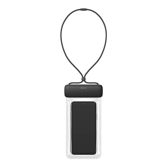 Baseus uniwersalny wodoodporny pokrowiec etui na telefon (max 7,2'') na basen nad wodę IPX8 czarny (ACFSD-DG1)