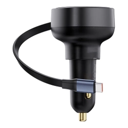 Ładowarka samochodowa Baseus Enjoyment Pro z kablem USB-C, 60W (czarna)