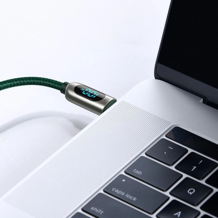 Kabel Baseus CATSK-B06 USB-C - USB-C PD 100W 5A 480Mb/s 1m - zielony