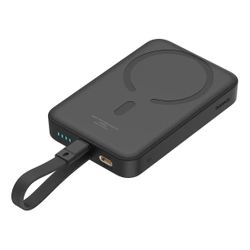 Powerbank Baseus Magnetic Mini MagSafe 10000mAh 20W z wbudowanym kablem Lightning 0.3m Czarny