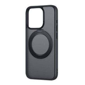 Etui iPhone 15 ze stojakiem Baseus SkyRing 360° + szkło hartowane i zestaw do czyszczenia (czarny)