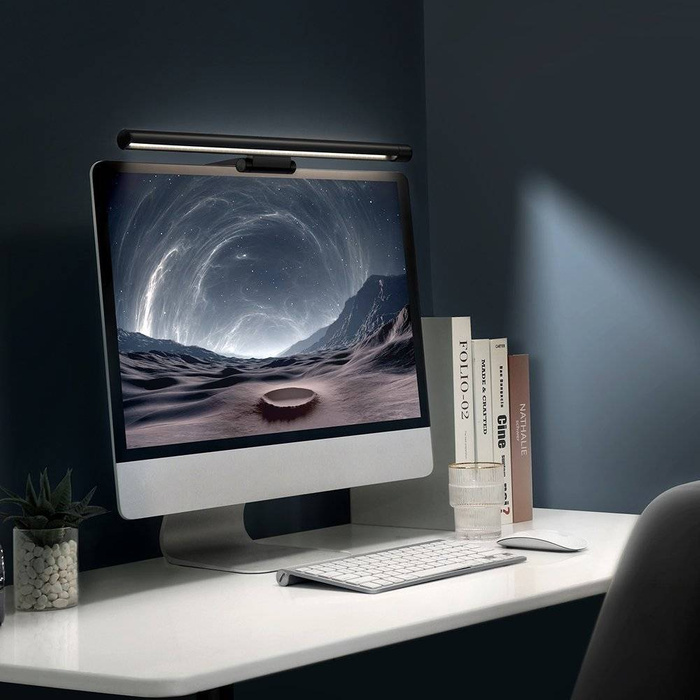 Baseus i-work lampka LED na monitor do pulpitu oświetlenie ekranu czarny (DGIWK-P01)