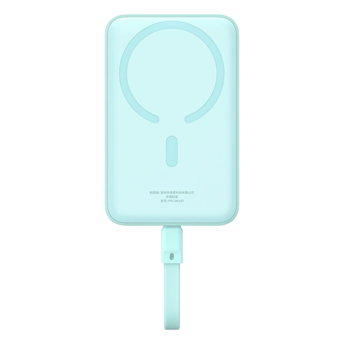 Powerbank Baseus Magnetic Mini MagSafe 10000mAh 30W z wbudowanym kablem USB-C 0.3m Niebieski