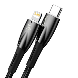 Baseus Glimmer Series kabel z szybkim ładowaniem USB-C - Lightning 480Mb/s PD 20W 1m czarny