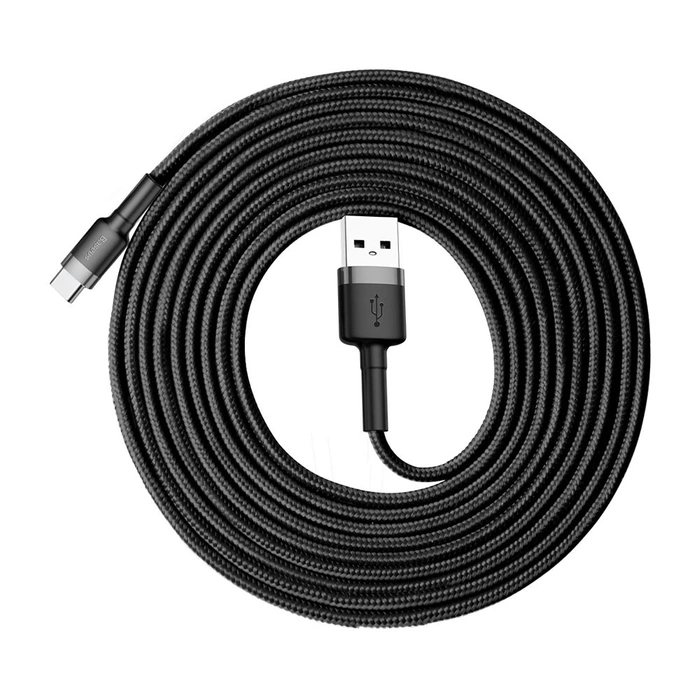 [PO ZWROCIE] Kabel Baseus Cafule Cable USB-A / USB-C QC3.0 2A 3m - szaro-czarny