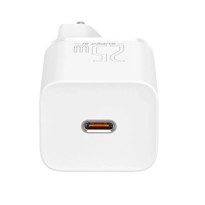 Baseus Super Si 1C szybka ładowarka USB Typ C 25W Power Delivery Quick Charge biały (CCSP020102)