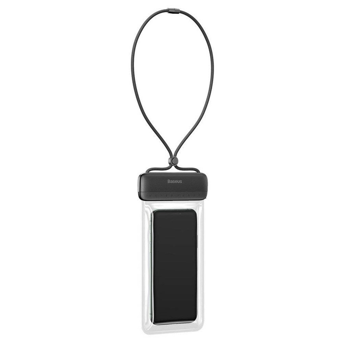 Baseus uniwersalny wodoodporny pokrowiec etui na telefon (max 7,2'') na basen nad wodę IPX8 czarny (ACFSD-DG1)