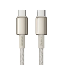 Kabel Baseus Tungsten Gold USB-C / USB-C 100W 1m - złoty