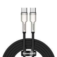 Baseus Cafule Metal Data kabel USB Typ C - USB Typ C 100 W (20 V / 5 A) Power Delivery 2 m czarny (CATJK-D01)