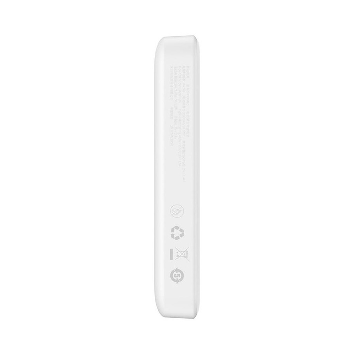 Baseus Magnetic Mini powerbank z ładowaniem indukcyjnym MagSafe 15W / szybkie ładowanie PD QC 20W 10000mAh biały (Overseas Edition) + Xiaobai Series kabel USB-C - USB-C 60W 3A 0.5m biały