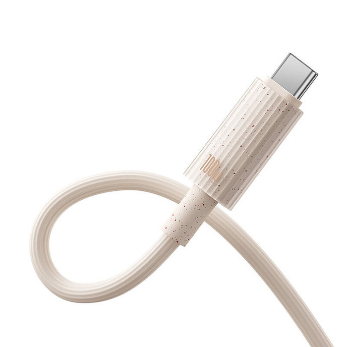 Kabel szybko ładujący Baseus USB-C do USB-C Habitat Series 100W, 1m (różowy)