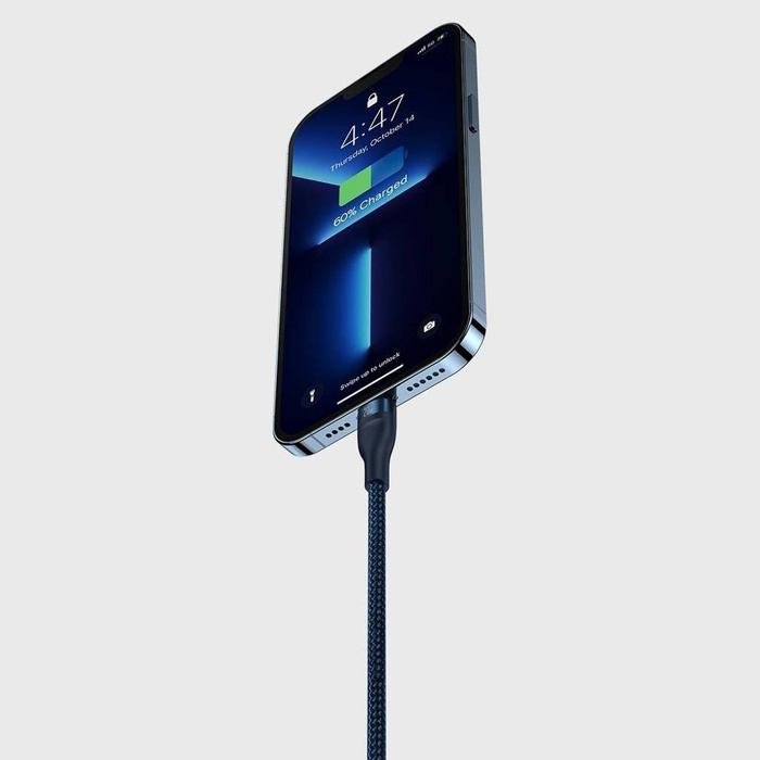 Baseus Flash Series II kabel USB Typ C / USB Typ A - USB Typ C / Lightning / micro USB 100 W 1,5 m niebieski (CASS030203)