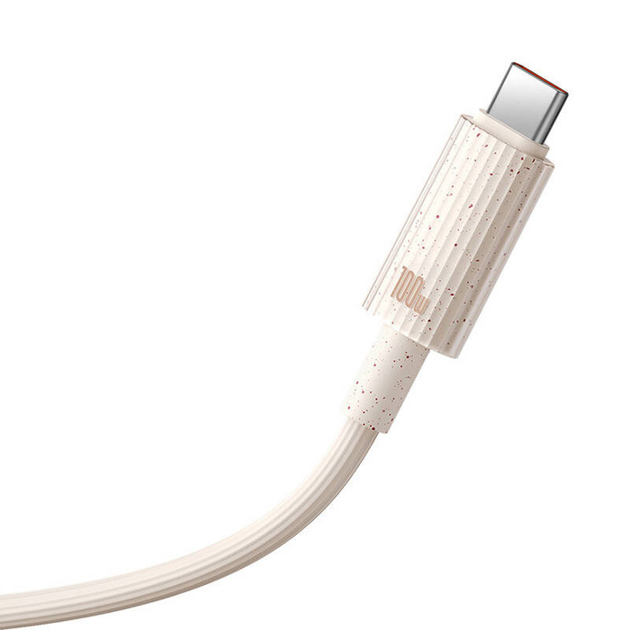 Kabel szybko ładujący Baseus USB-C do USB-C Habitat Series 100W, 1m (różowy)