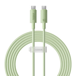 Kabel szybko ładujący Baseus USB-C do USB-C Habitat Series 100W, 2m (zielony)