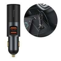 Baseus Share Together ładowarka samochodowa 2x USB / gniazdo zapalniczki 120W Quick Charge Power Delivery szary (CCBT-D0G)