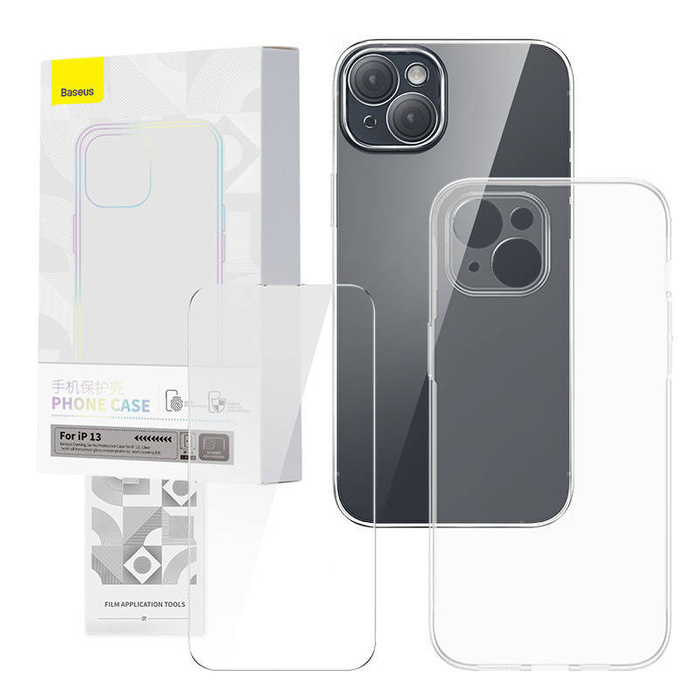 Etui Zestaw ochronny Baseus Corning przeźroczyste etui i szkło hartowane do iPhone 13 Case