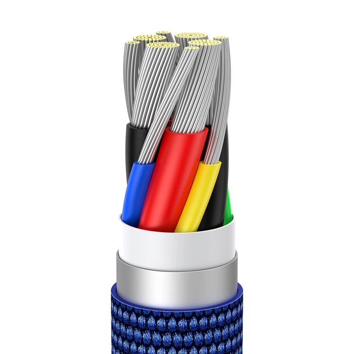 Baseus Crystal Shine Series kabel przewód USB do szybkiego ładowania i transferu danych USB Typ C - USB Typ C 100W 2m niebieski (CAJY000703)