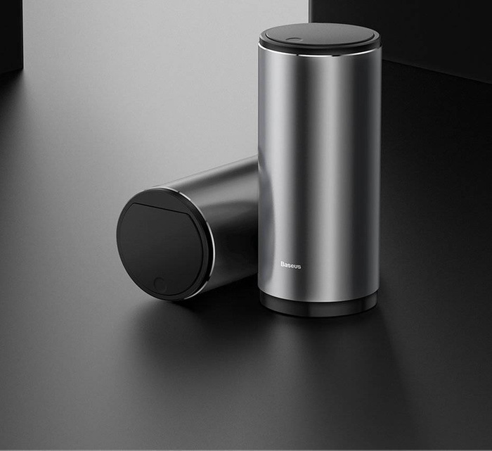 Baseus samochodowy mini kosz na śmieci z pokrywką do auta czarny (CRLJT-01)