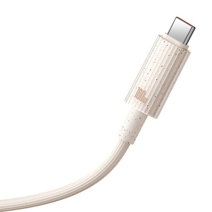 Kabel szybko ładujący Baseus USB-C do USB-C Habitat Series 100W, 2m (różowy)
