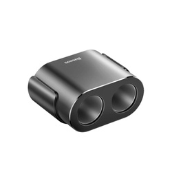 Baseus rozdzielacz rozgałęźnik ładowarki samochodowej 2x USB 3.1A 17W + 2x gniazdo zapalniczki 80W czarny (CRDYQ-01)