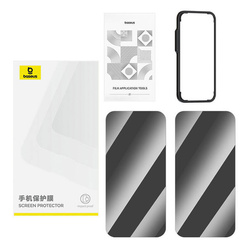Prywatyzujące szkło hartowane iPhone 11 Pro Max/XS Max Baseus Superior HD + 2x zestaw czyszczący i EasyStick