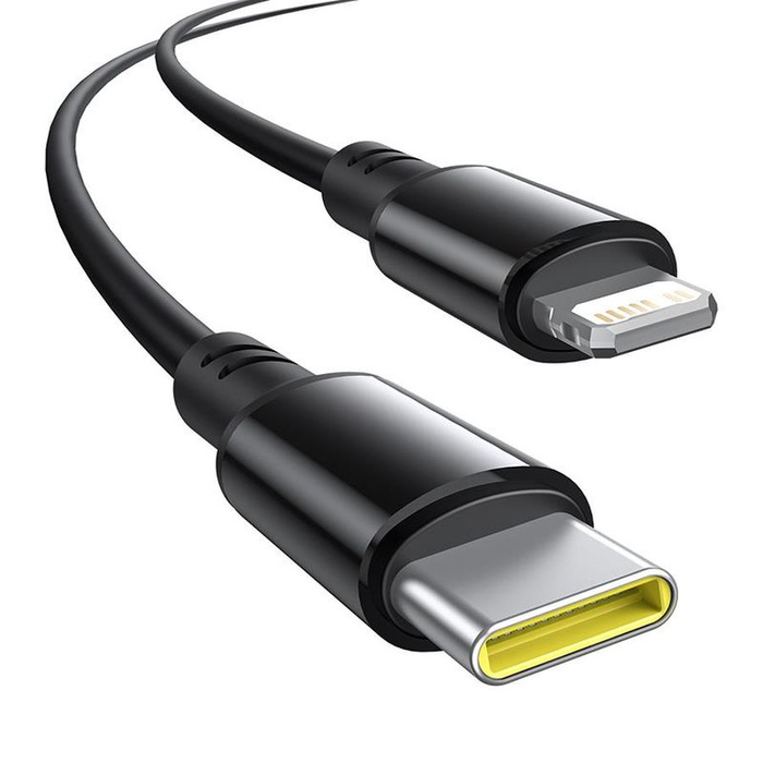 Ładowarka samochodowa BASEUS CIRCULAR PD 1xUSB-C 1xUSB 60W + KABEL USB-C/LIGHTNING BLACK