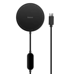 [PO ZWROCIE] Baseus Simple Mini2 magnetyczna ładowarka bezprzewodowa Qi 15W kompatybilna z MagSafe czarny (CCJJ010001)