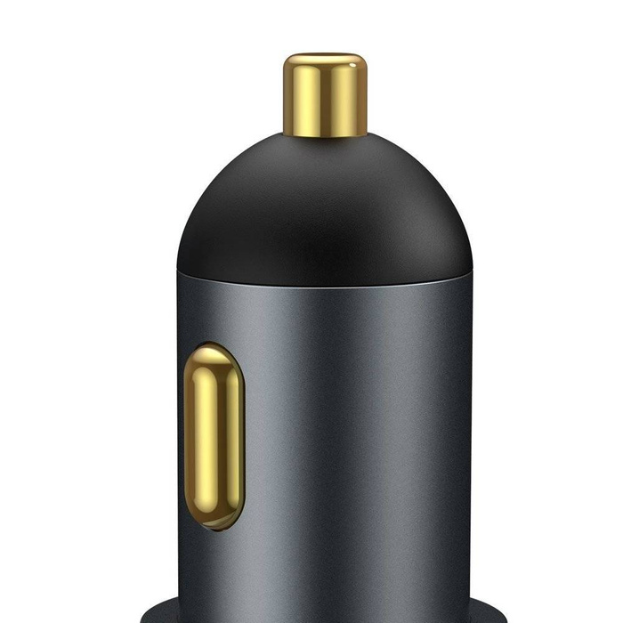 Baseus Share Together ładowarka samochodowa 2x USB / gniazdo zapalniczki 120W Quick Charge Power Delivery szary (CCBT-D0G)