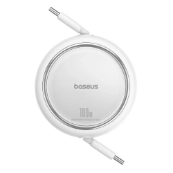 Kabel wysuwany Baseus Free2Draw Mini USB-C - USB-C 100W 1m - biały