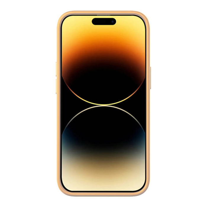 Etui Baseus Liquid Silica Gel do iPhone 14 Pro (żółte) +szkło hartowane +zestaw czyszczący