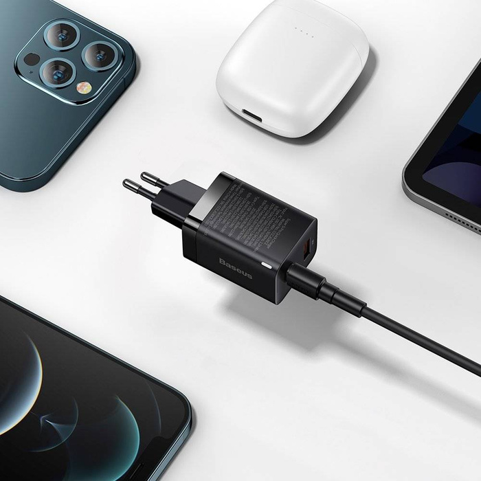 [PO ZWROCIE] Baseus Super Si Pro szybka ładowarka USB / USB Typ C 30W Power Delivery Quick Charge czarny (CCSUPP-E01)