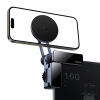 Uchwyt magnetyczny Baseus MaxView montowany na wyświetlaczu samochodowym - szary