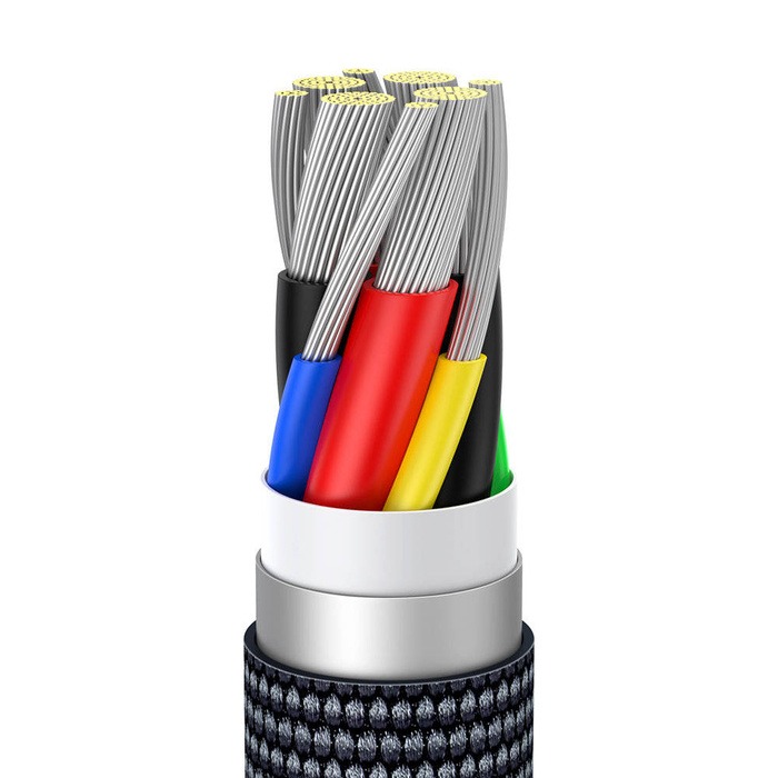 Baseus Crystal Shine Series kabel przewód USB do szybkiego ładowania i transferu danych USB Typ C - USB Typ C 100W 2m czarny (CAJY000701)