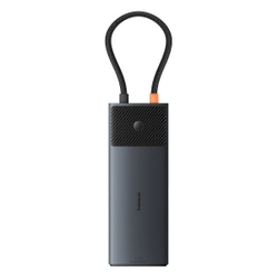 HUB USB 11w1 Baseus Metal Gleam Series II USB-A/USB-C PD/HDMI/DP/RJ45/SD/TF - czarny