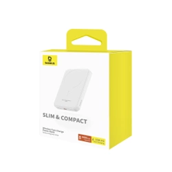 Mini powerbank Baseus 5000mAh 20W + kabel USB-C (20V/3A) - biały