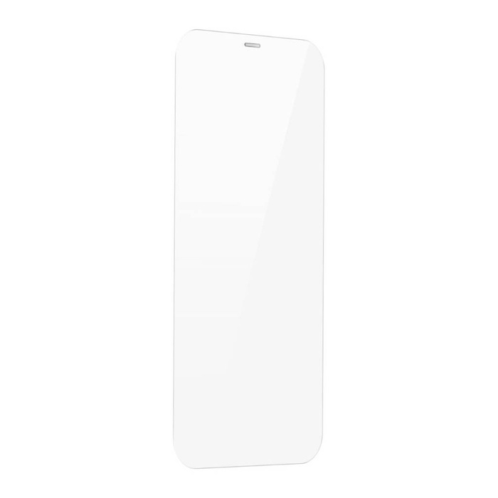 Baseus 2x szkło hartowane do iPhone 12 Pro / iPhone 12 z osłoną na głośnik + pozycjoner (SGBL060702) (case friendly)