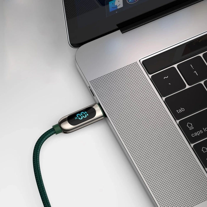 Kabel Baseus CATSK-B06 USB-C - USB-C PD 100W 5A 480Mb/s 1m - zielony