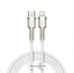 Kabel Baseus Cafule Series Metal Data USB-C / Lightning 20W PD 1 m - biały