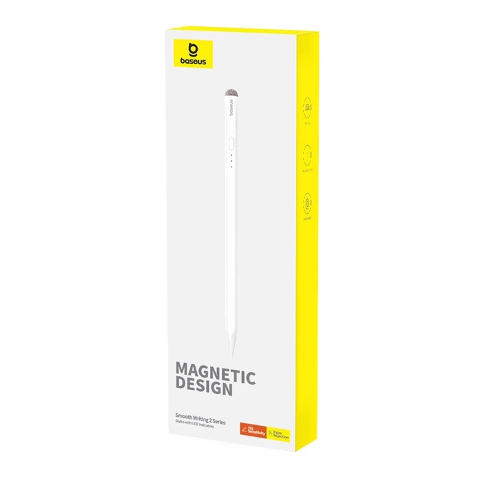 Rysik z aktywną końcówką Baseus Smooth Writing 2 do iPad z kablem USB-C i wymienną końcówką - biały