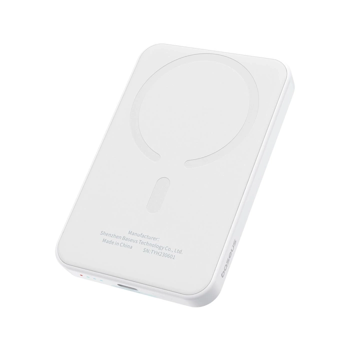 Mini powerbank Baseus 5000mAh 20W + kabel USB-C (20V/3A) - biały