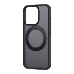 Etui iPhone 15 Pro Baseus SkyRing Magnetic ze stojakiem + szkło hartowane i zestaw czyszczący (czarny)