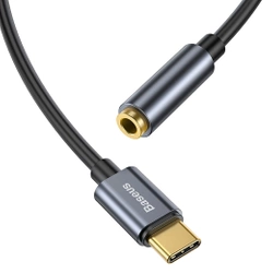 Przejściówka BASEUS Adapter Audio USB-C Mini Jack 3,5mm L54 Szary
