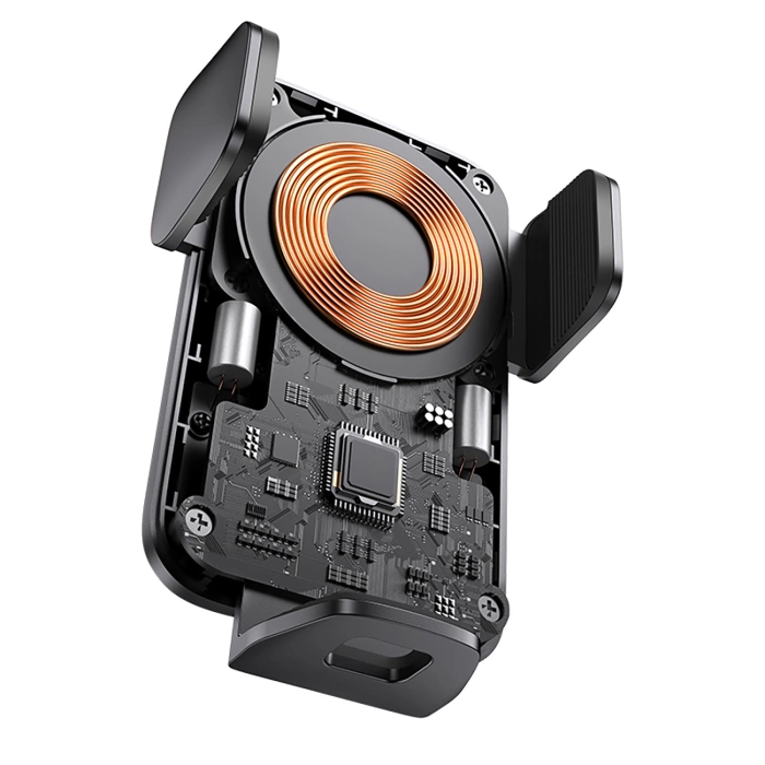 Baseus Wisdom ładowarka indukcyjna uchwyt samochodowy do telefonu na kartkę czarny (CGZX000001)