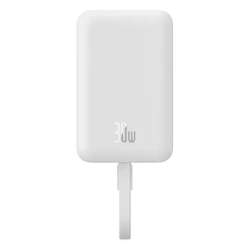 Powerbank Baseus Magnetic Mini MagSafe 10000mAh 30W z wbudowanym kablem USB-C 0.3m Biały