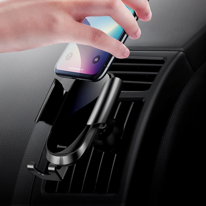 Baseus Future Gravity Car Mount grawitacyjny uchwyt samochodowy na kratkę wentylacyjną nawiew czarny (SUYL-WL01)